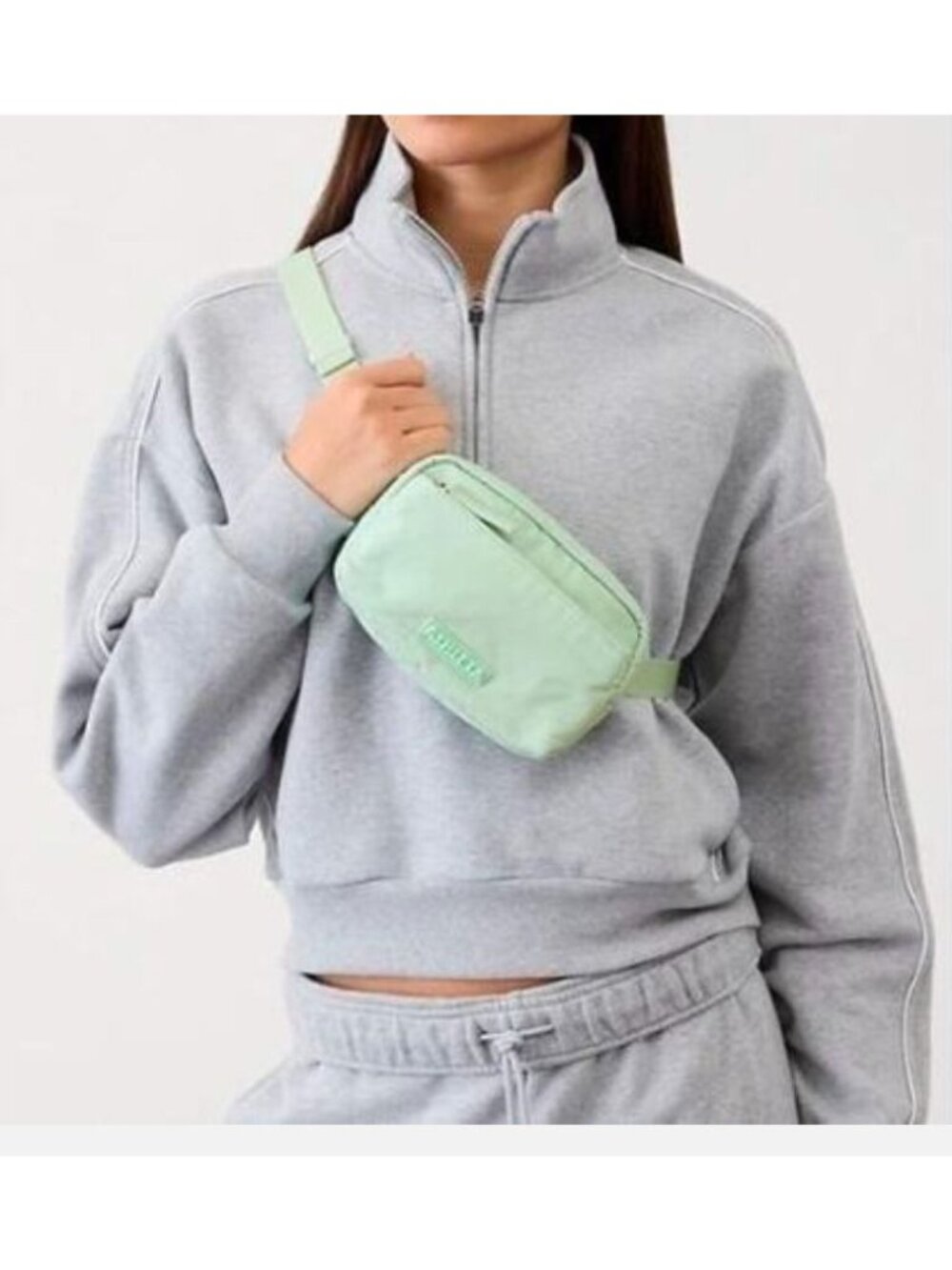 Athleta All About Crossbody Belt Bag Pastel green New travel casual - Picture 2 of 7